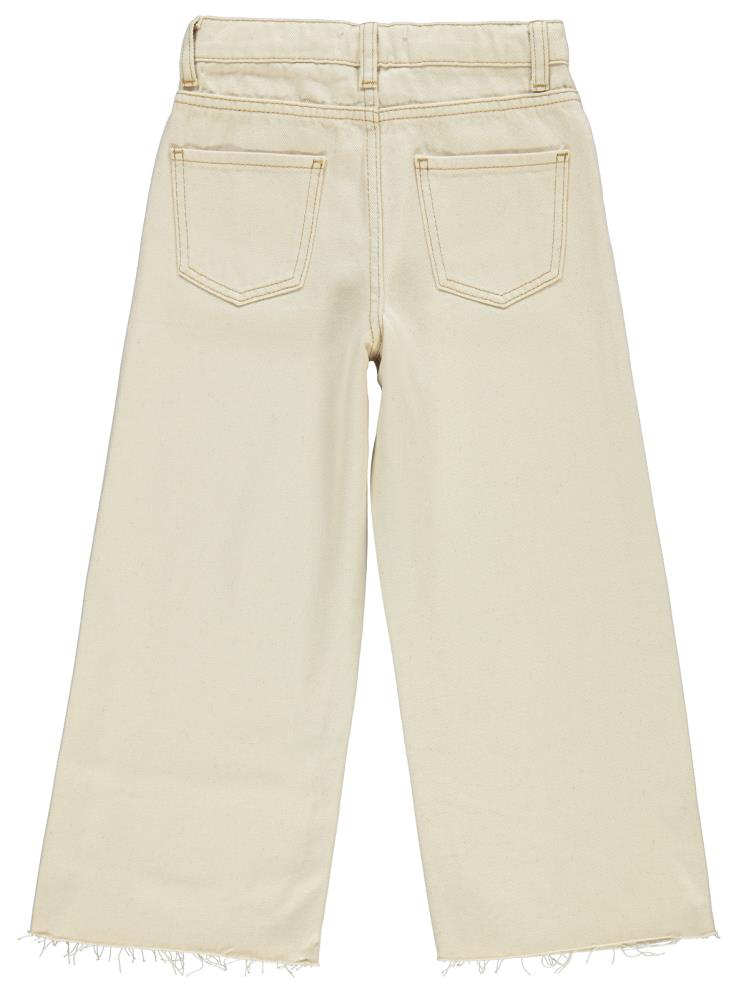 Civil Girls Kesik Paça 10-13 Yaş Pantolon - Ekru