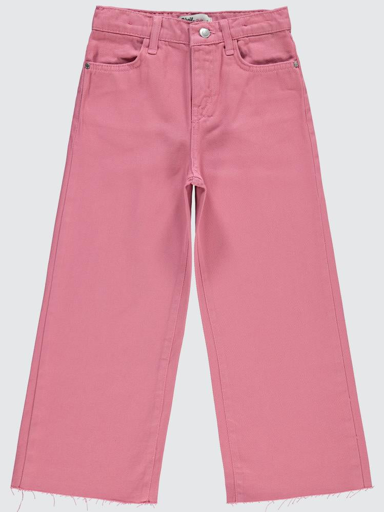 Civil Girls Kesik Paça 10-13 Yaş Pantolon - Pembe