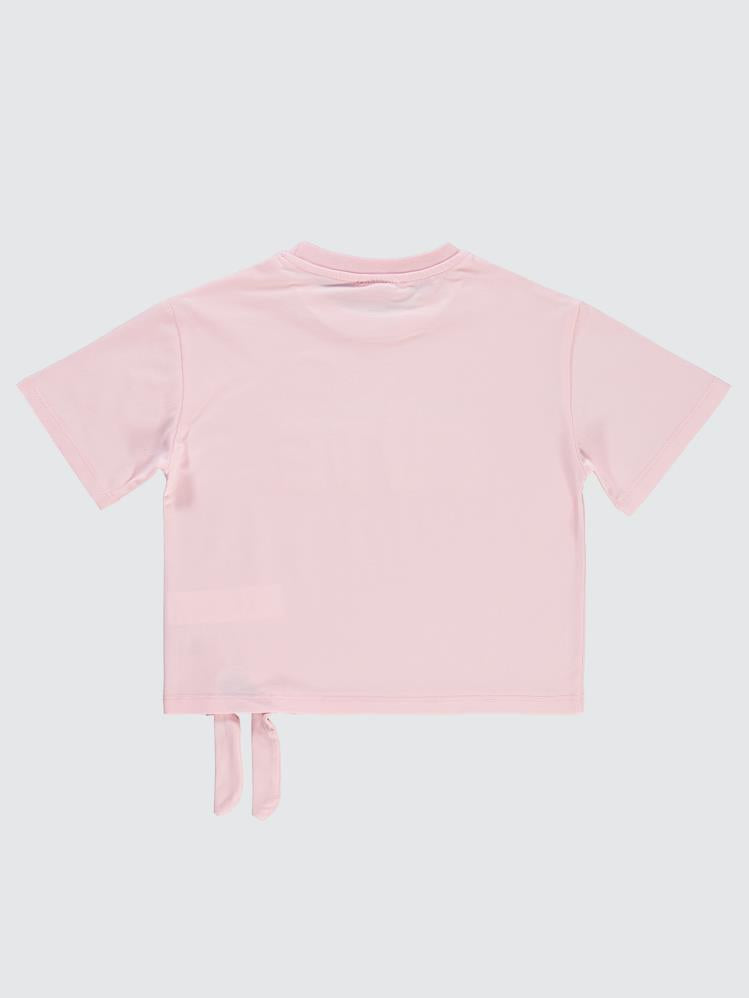 Civil Girls Cute Papatya Nakışlı 10-13 Yaş Tişört - Pembe