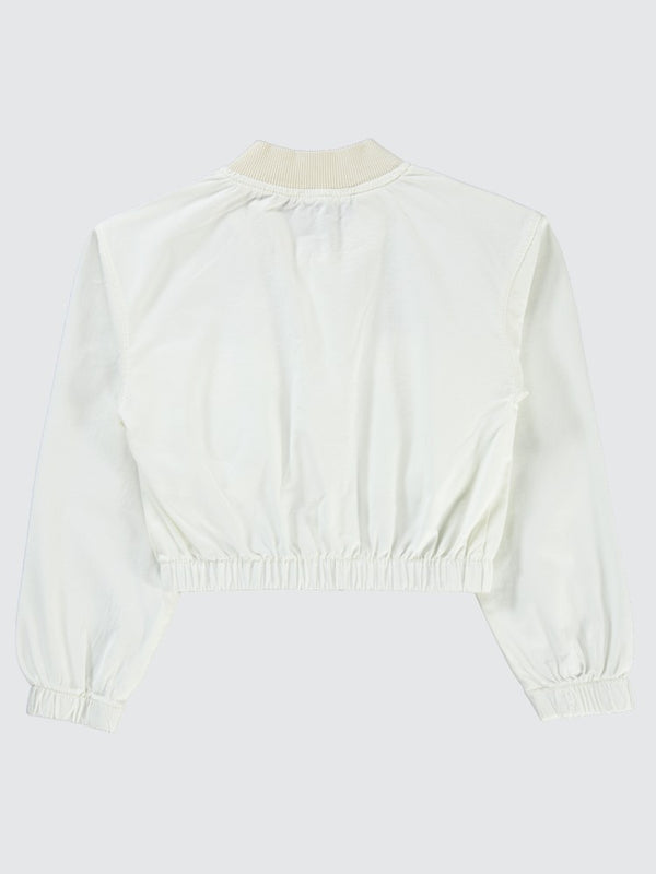 Civil Girls Crop 6-9 Yaş Ceket - Beyaz