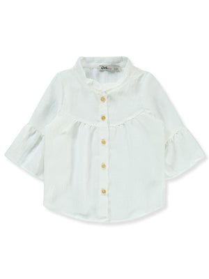 Civil Girls Valon Kol 2-5 Yaş Gömlek - Beyaz