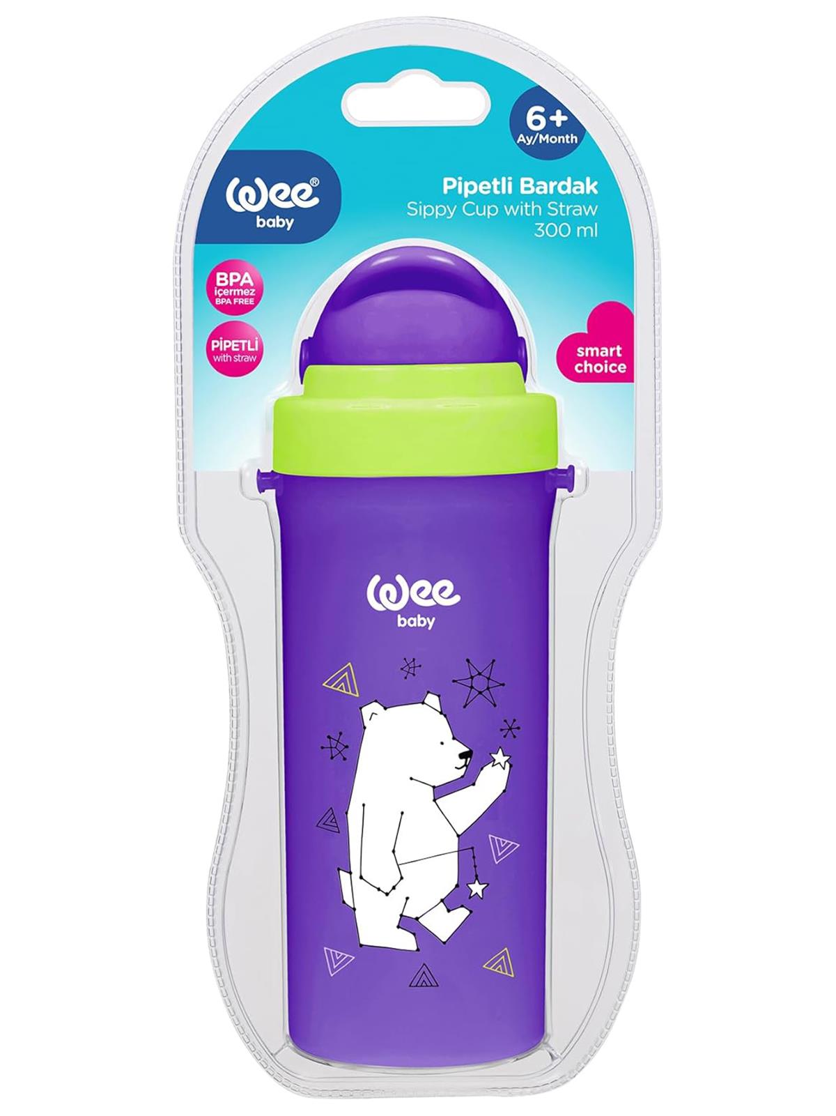 Wee Baby Pipetli Bardak 300 ml - Lila