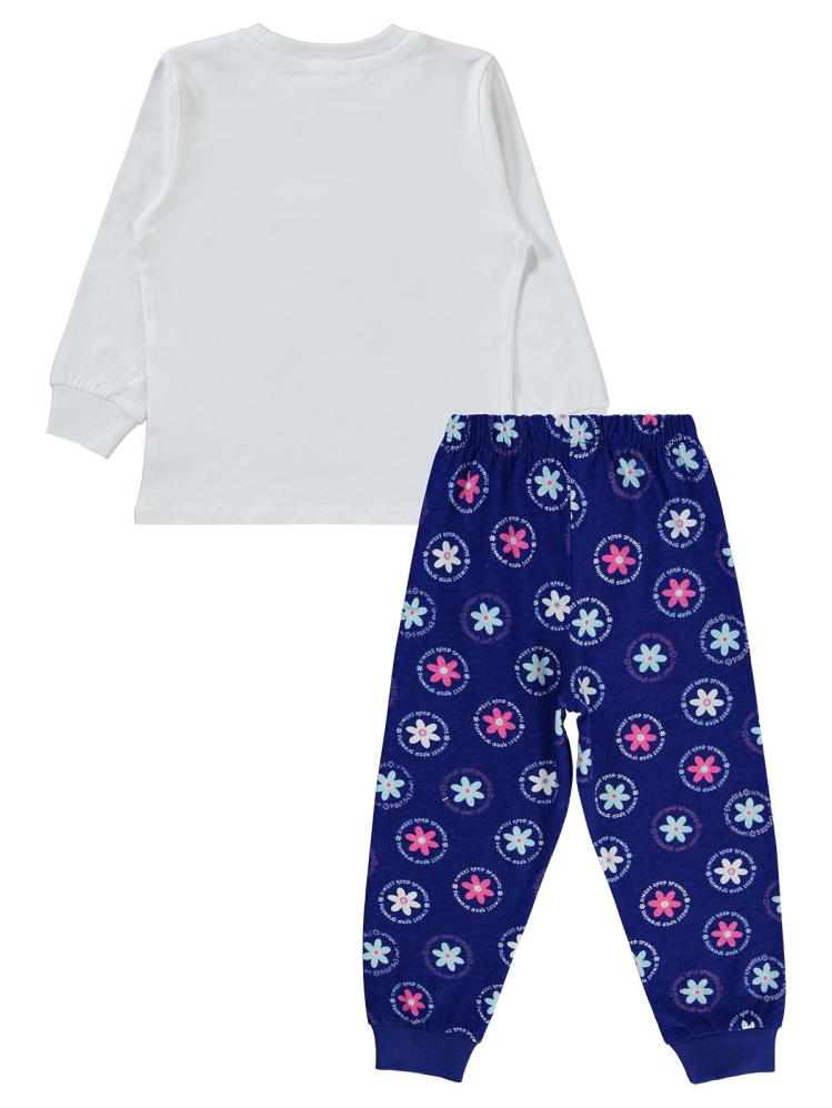 Civil Girls Papatya Desenli 2-5 Yaş Pijama Takımı - Mavi