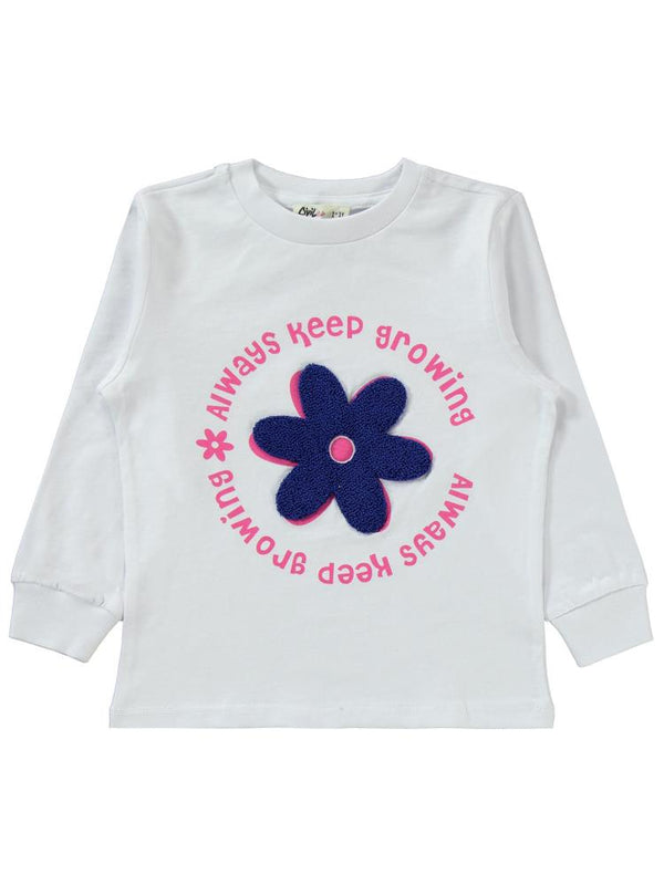Civil Girls Papatya Desenli 2-5 Yaş Pijama Takımı - Mavi