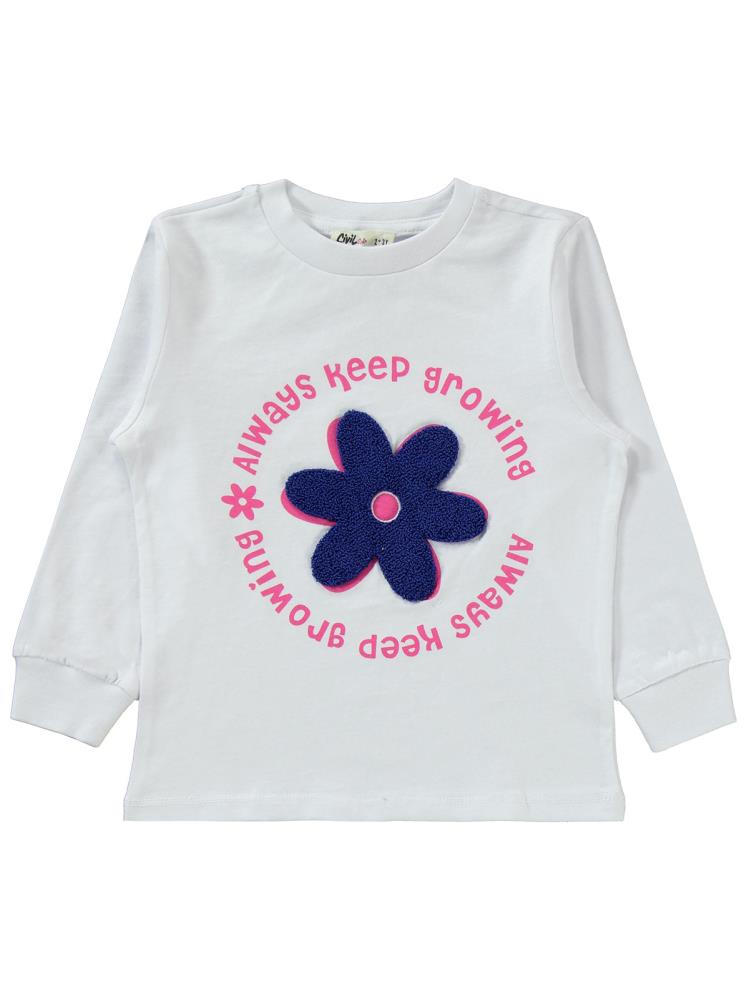 Civil Girls Papatya Desenli 2-5 Yaş Pijama Takımı - Mavi