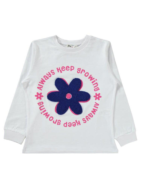 Civil Girls Papatya Desenli 6-9 Yaş Pijama Takımı - Mavi