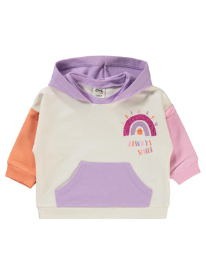Civil Baby Parçalı Baskılı 6-18 Ay Sweatshirt - Lila