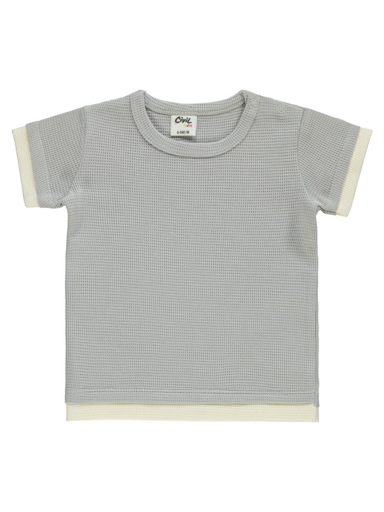 Civil Baby Çıkma Detaylı 6-18 Ay Takım - Gri