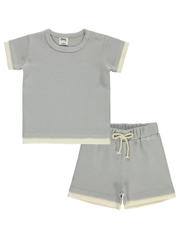 Civil Baby Çıkma Detaylı 6-18 Ay Takım - Gri