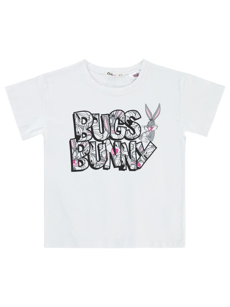 Bugs Bunny 6-9 Yaş Tişört - Beyaz