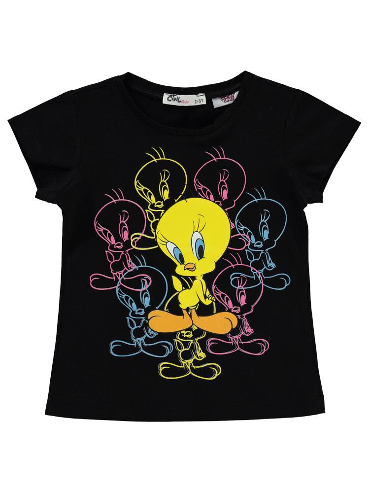 Tweety 2-5 Yaş Tişört - Siyah
