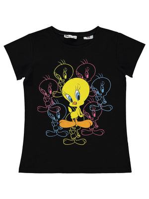 Tweety 10-13 Yaş Tişört - Siyah