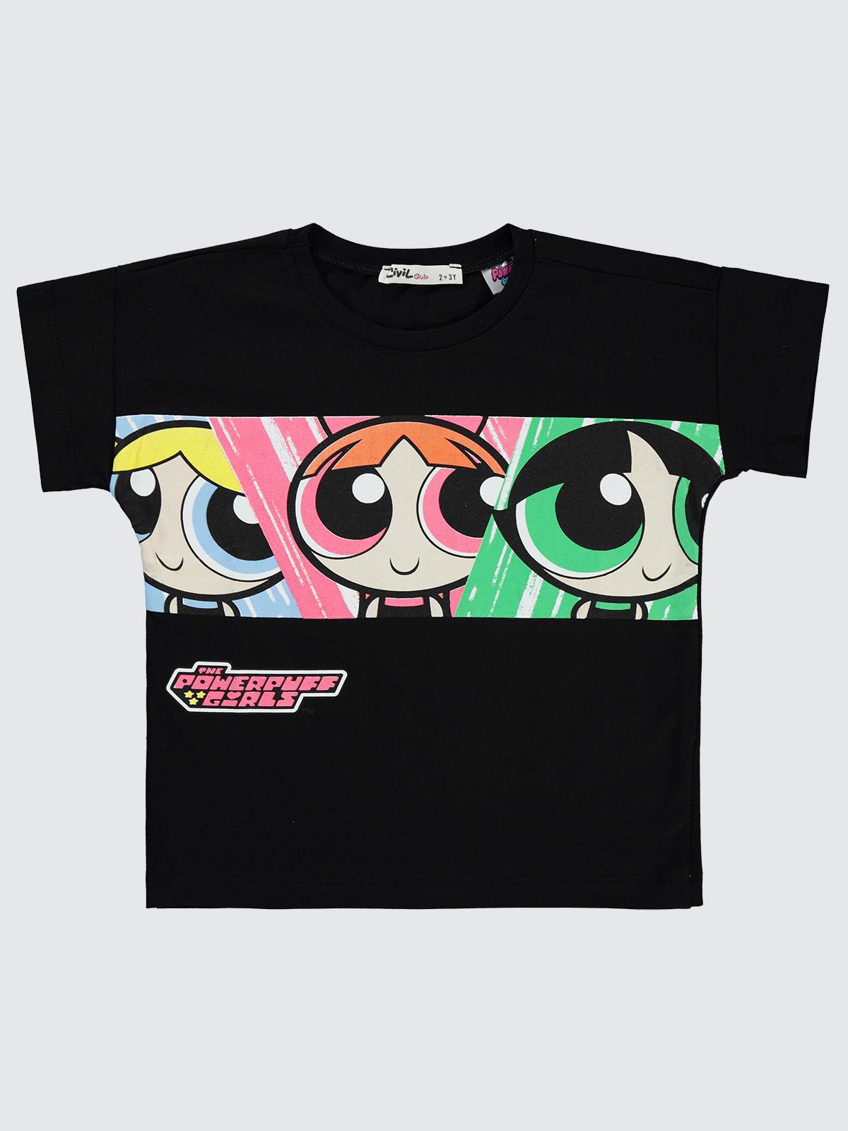 Powerpuff Girls 2-5 Yaş Tişört - Siyah