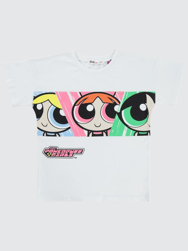 Powerpuff Girls 10-13 Yaş Tişört - Beyaz