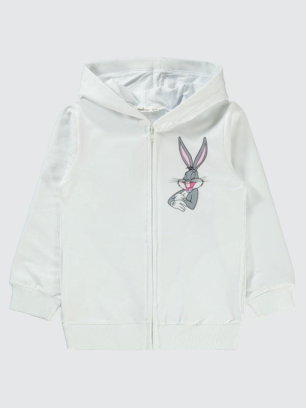 Bugs Bunny 6-9 Yaş Hırka - Beyaz