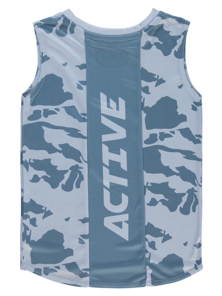 Civil Boys Kamuflaj Desen Empirme Sıfır Kol 6-9 Yaş Tişört - Gri