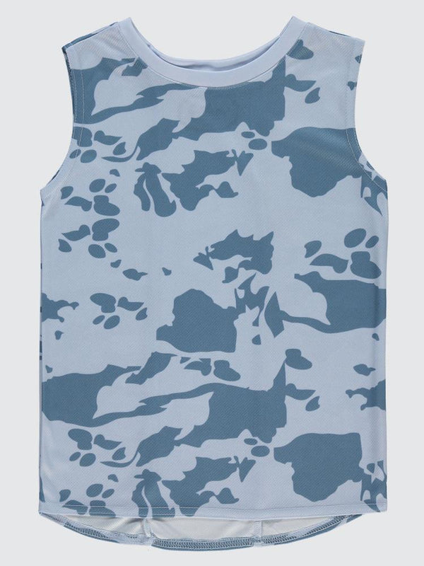 Civil Boys Kamuflaj Desen Empirme Sıfır Kol 6-9 Yaş Tişört - Gri