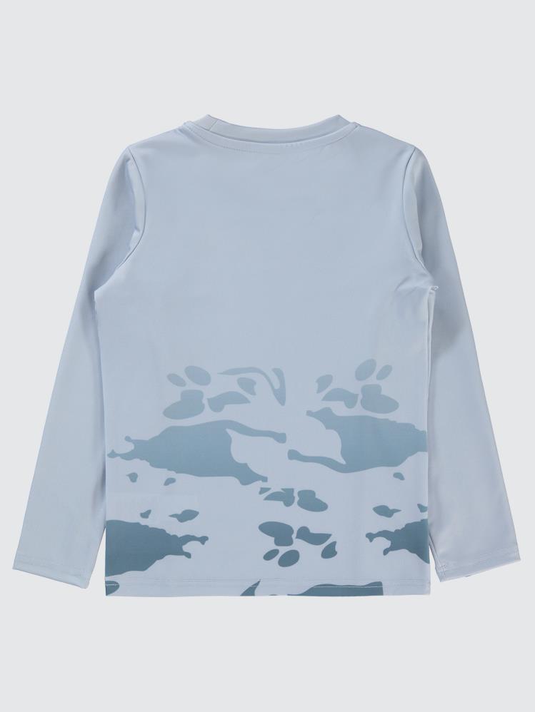 Civil Boys Kamuflaj Desen Baskılı 6-9 Yaş Sweatshirt - Gri