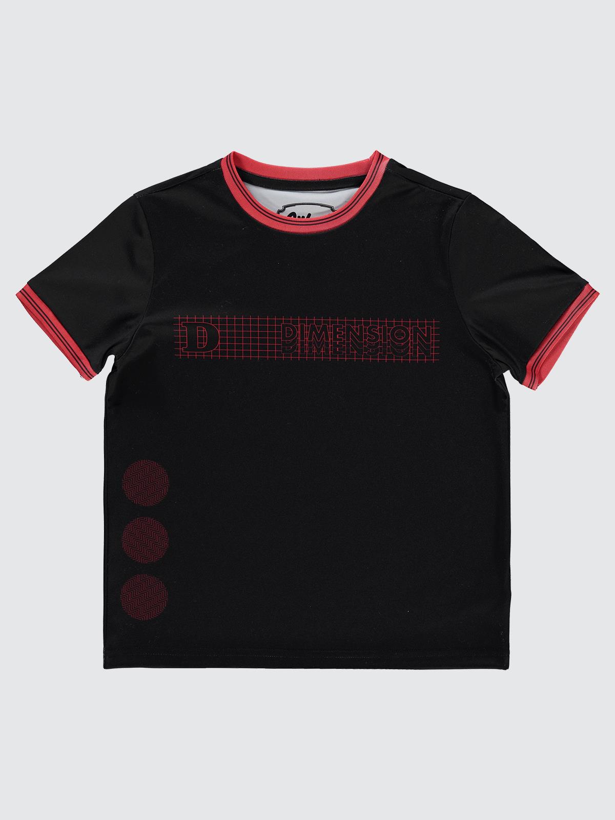 Civil Boys Dımensıon Baskılı 6-9 Yaş Tişört - Siyah