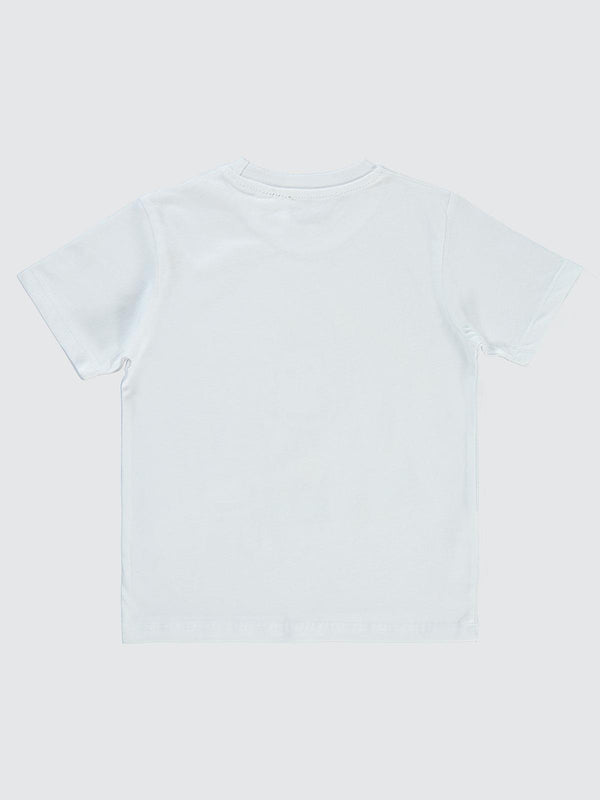 Kukuli Dütdüt Baskılı 2-5 Yaş Tişört - Beyaz