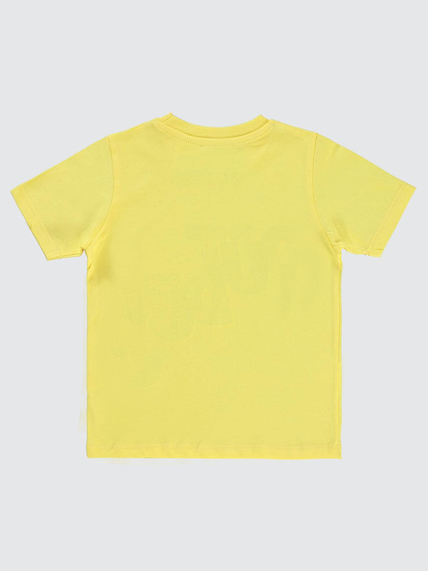 Kukuli Dütdüt Baskılı 2-5 Yaş Tişört - Sarı