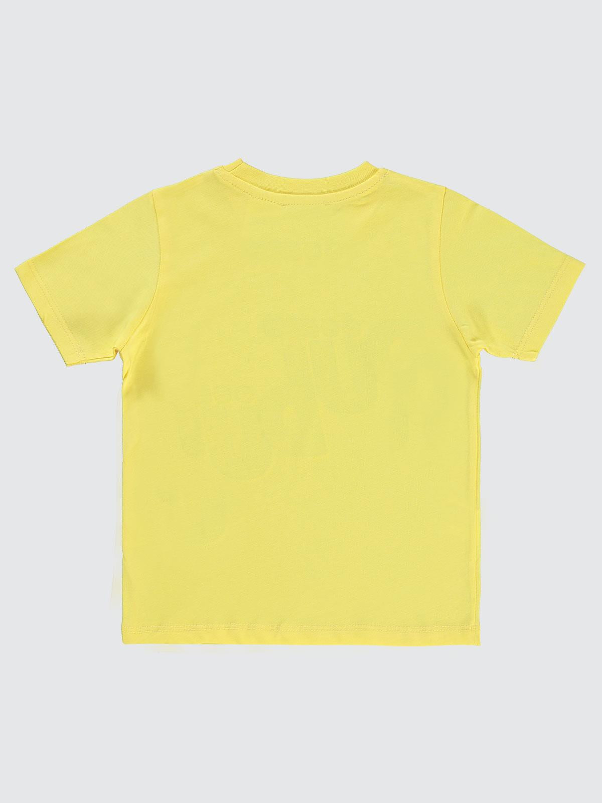 Kukuli Dütdüt Baskılı 2-5 Yaş Tişört - Sarı