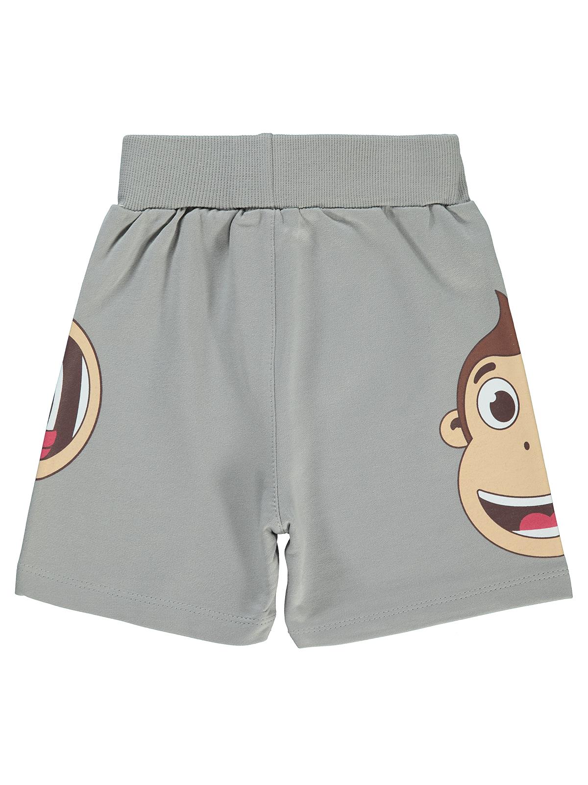 Civil Boys Kukuli Baskılı 2-5 Yaş Kapri - Gri