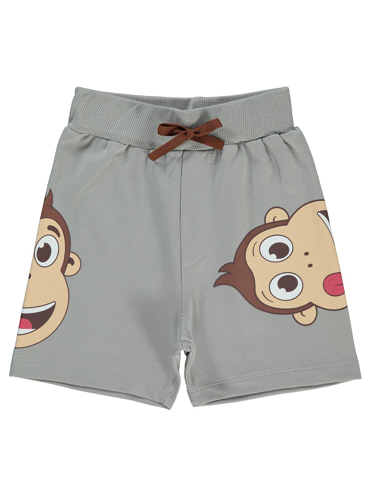 Civil Boys Kukuli Baskılı 2-5 Yaş Kapri - Gri