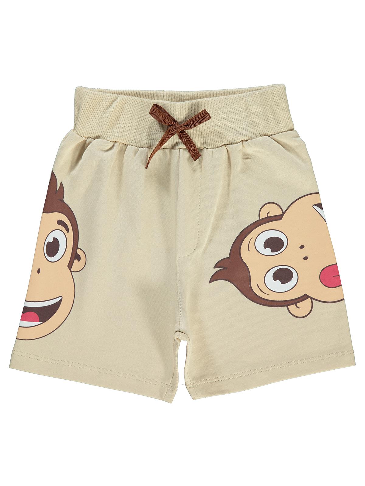 Civil Boys Kukuli Baskılı 2-5 Yaş Kapri - Bej