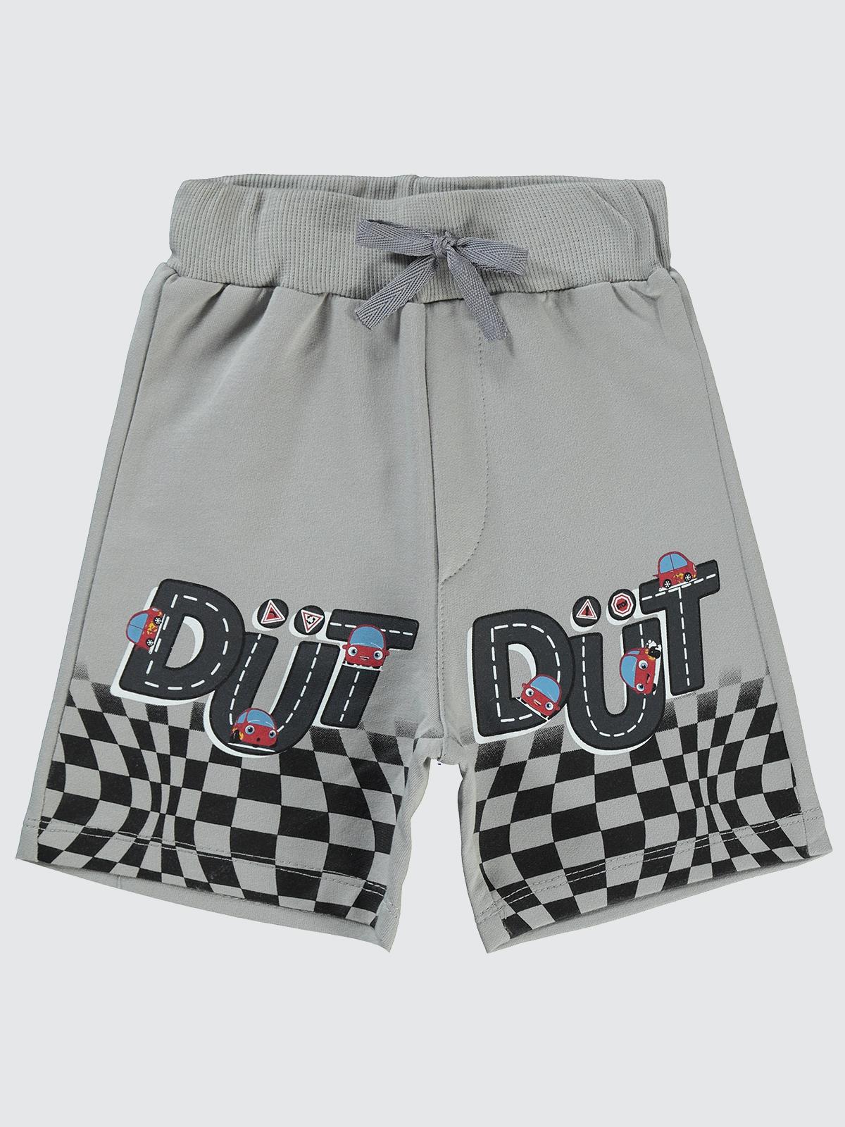 Kukuli Dütdüt Baskılı 2-5 Yaş Kapri - Gri