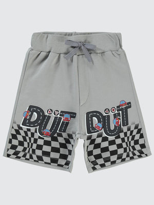 Kukuli Dütdüt Baskılı 2-5 Yaş Kapri - Gri