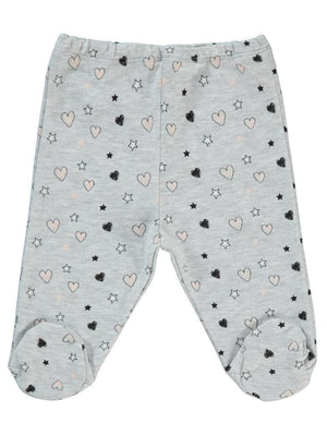 Civil Baby Renkli Puantiyeler Emprime 0-6 Ay Kız Tek Alt - Gri