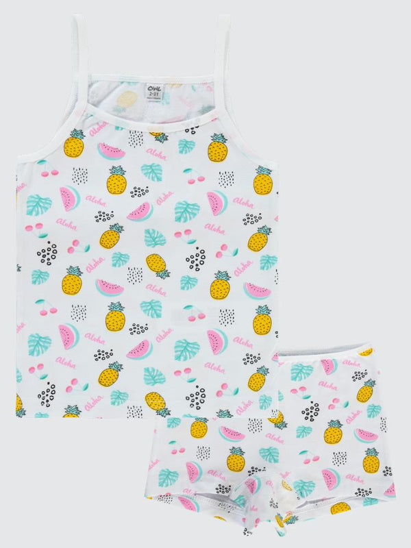 Civil Girls Pineapple Empirme Desen 2-10 Yaş İç Çamaşır Takım