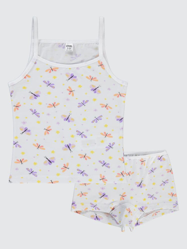Civil Girls Butterfly Empirme Desen 2-10 Yaş İç Çamaşır Takım