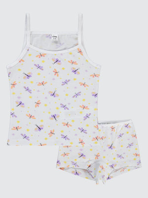Civil Girls Butterfly Empirme Desen 2-10 Yaş İç Çamaşır Takım