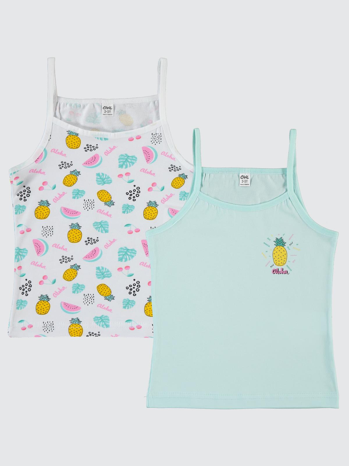 Civil Girls Pineapple 2-10 Yaş 2'li Atlet Set