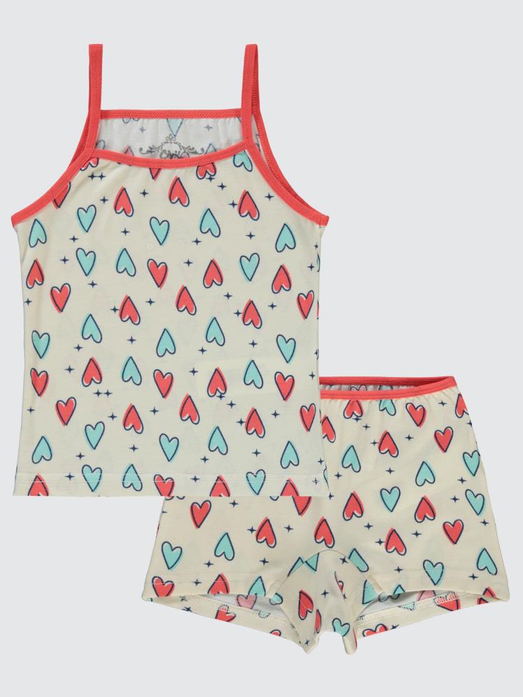 Civil Girls Cute Empirme Desen 2-10 Yaş İç Çamaşır Takım