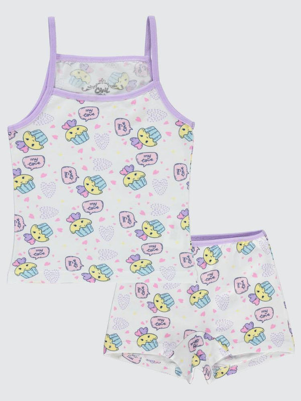 Civil Girls Sweet Empirme Desen 2-10 Yaş İç Çamaşır Takım