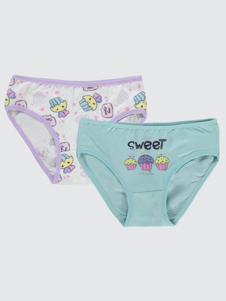 Civil Girls Sweet 2-10 Yaş 2'li Külot Set
