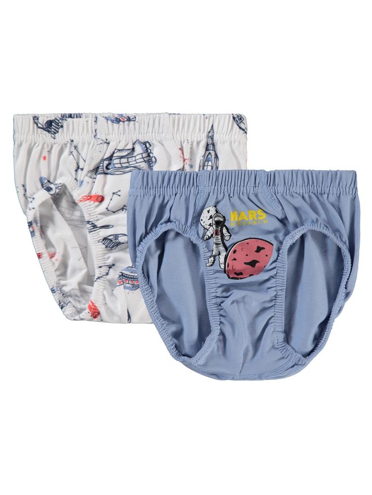 Civil Boys Space Mars 2-10 Yaş 2'li Külot Set