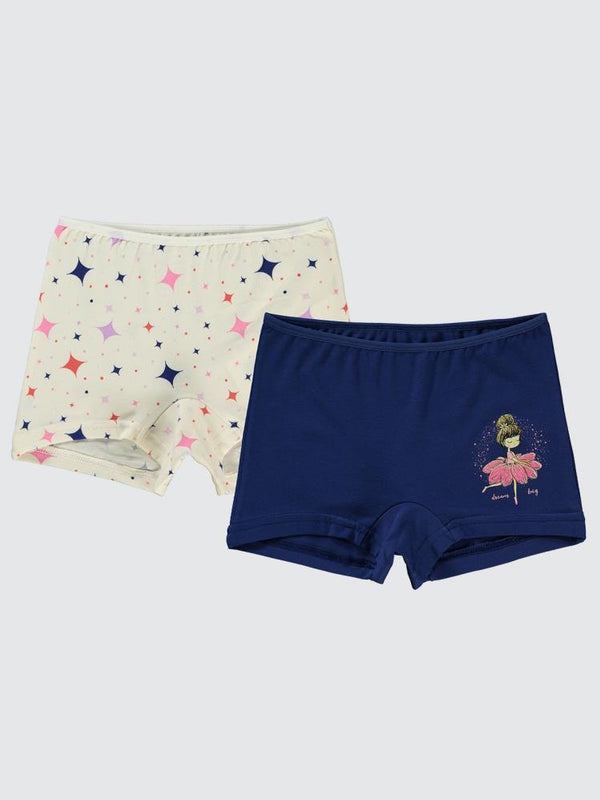 Civil Girls Princess 2-10 Yaş 2'li Boxer Set