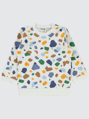 Civil Baby Have a Nice Day Empirme 6-18 Ay Sweatshirt - Ekru