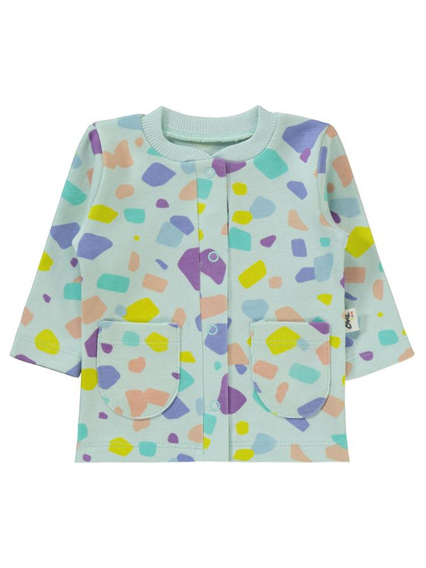 Civil Baby Renkli Parçalar Empirme 1-6 Ay Pijama Takımı - Yeşil