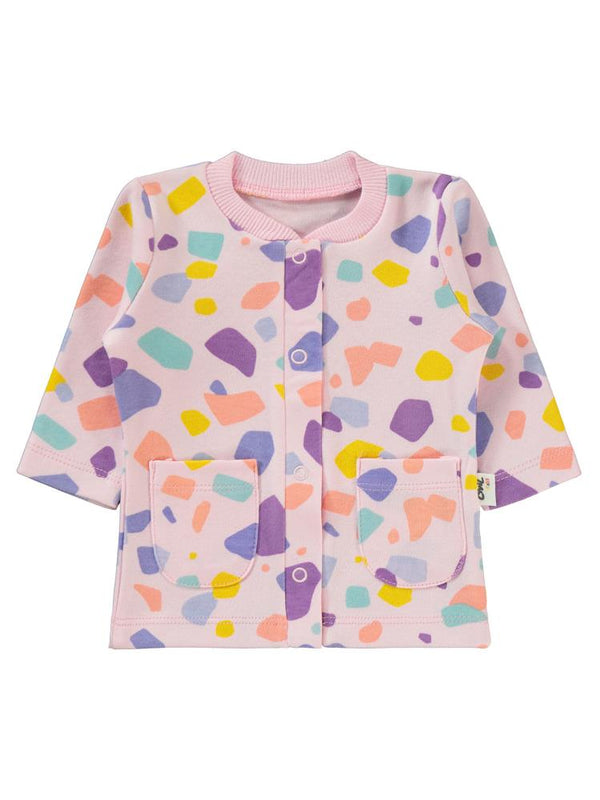 Civil Baby Renkli Parçalar Empirme 1-6 Ay Pijama Takımı - Pembe