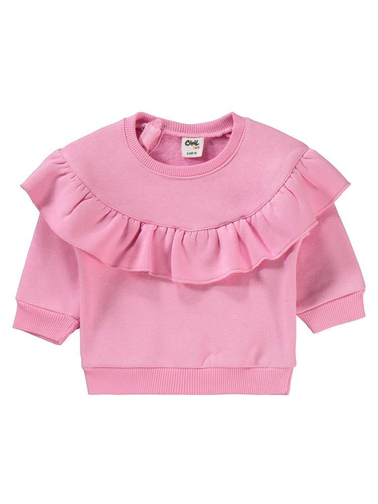 Civil Baby Fırfırlı 6-18 Ay Takım - Pembe