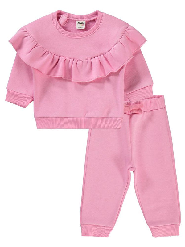 Civil Baby Fırfırlı 6-18 Ay Takım - Pembe
