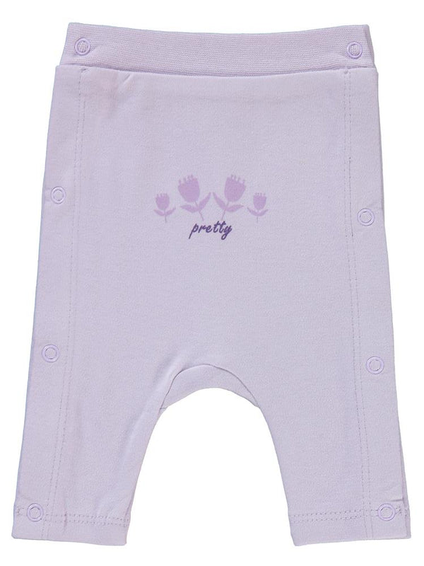 Civil Baby Lale Baskılı Prematüre Tek Alt Bebe - Lila