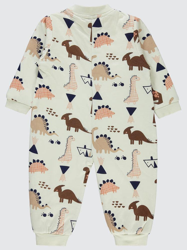 Civil Boys Çizgisel Dino Empirme 2-5 Yaş Uyku Tulumu - Bej