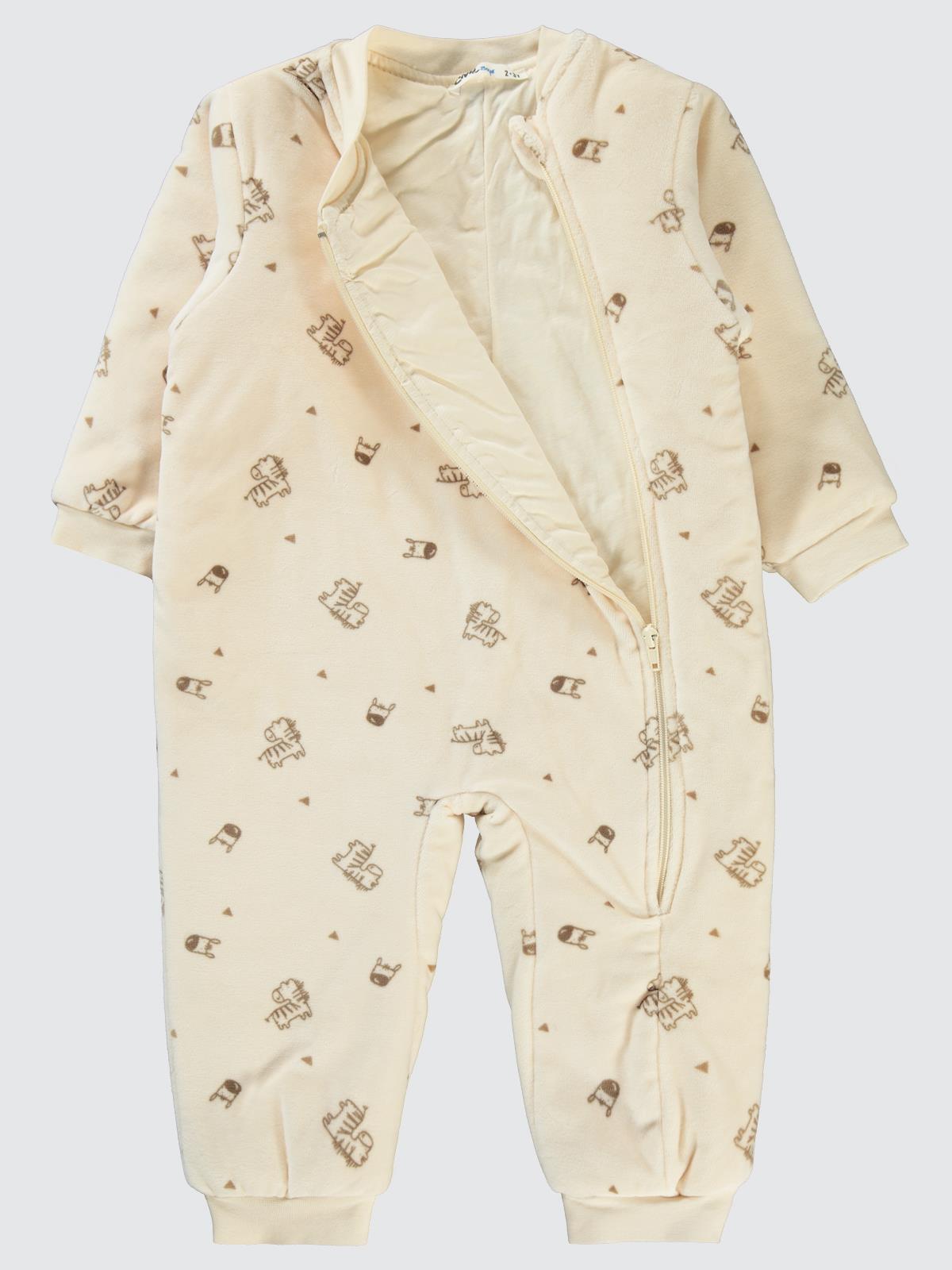 Civil Boys Zebralar Empirme 2-5 Yaş Uyku Tulumu - Kahverengi