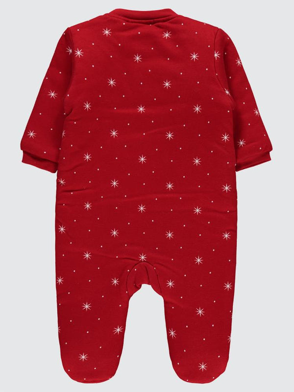 Civil Baby Noktalı Yıldız Empirme Patikli 6-9 Ay Uyku Tulumu - Kırmızı